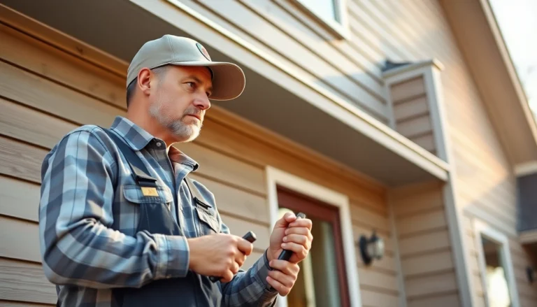Siding contractor expertly installing durable vinyl siding on a residential home exterior for lasting curb appeal.