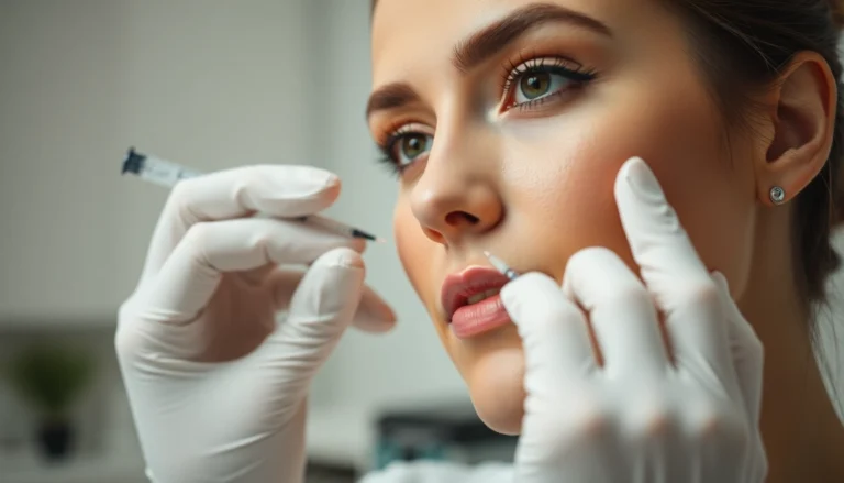 Botox Zürich: Skilled aesthetic doctor performing facial injections in a modern clinic for natural results.