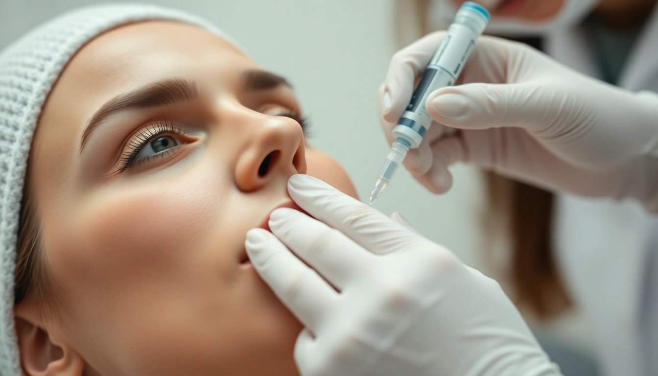 Botox Zürich treatment session showing a clinician carefully performing a facial injection for natural rejuvenation.