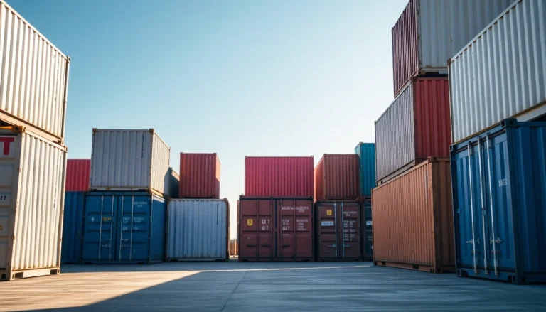 Container rental services showcasing secure, versatile storage containers for businesses and construction sites in the UK.