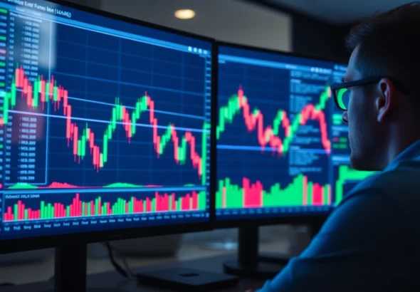Trading view chart with candlesticks and real-time market data analysis for traders and investors